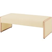 オカムラ L-40E 2人用ベンチ 総張り リネン・アイボリー 1160幅×620奥行×420座高（mm） L340BM PG01（直送品）