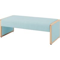 オカムラ L-40E 2人用ベンチ 総張り ミント・ブルー 1160幅×620奥行×420座高（mm） L340BM PG04（直送品）