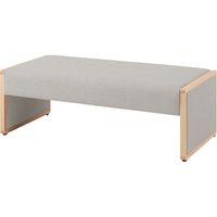 オカムラ L-40E 2人用ベンチ 総張り アイス・グレー 1160幅×620奥行×420座高（mm） L340BM PG05（直送品）