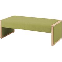 オカムラ L-40E 2人用ベンチ 総張り シトラス・グリーン 1160幅×620奥行×420座高（mm） L340BM PG06（直送品）