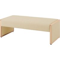 オカムラ L-40E 2人用ベンチ 総張り サンド・ベージュ 1160幅×620奥行×420座高（mm） L340BM PG10（直送品）
