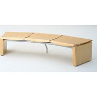 オカムラ アスピナ 内アールベンチ ナチュラル 2000幅×734奥行×400座高（mm） LB03HR W407（直送品）