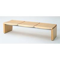 オカムラ アスピナ ストレートベンチ ナチュラル 1800幅×600奥行×400座高（mm） LB03HS W407（直送品）
