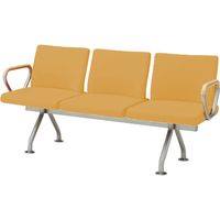 オカムラ フローザ 3人用イス（両側肘付） アプリコット 1640幅×545奥行×430座高×780高さ（mm） LB20GZ PB29（直送品）