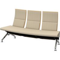 オカムラ セデオ3人用外Rイス（背パッド付） アイボリー 1930幅×677奥行×430座高×946高さ（mm） LB24SA PB16（直送品）