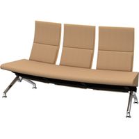 オカムラ セデオ3人用外Rイス（背パッド付） ベージュ 1930幅×677奥行×430座高×946高さ（mm） LB24SA PB74（直送品）