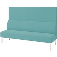 オカムラ 3人用ベンチ（背板付） セージ 1740幅×615奥行×1300高さ×420座高（mm） LW12AC F002（直送品）