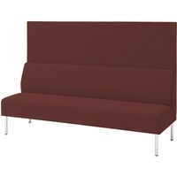 オカムラ 3人用ベンチ（背板付） ココア 1740幅×615奥行×1300高さ×420座高（mm） LW12AC F018（直送品）