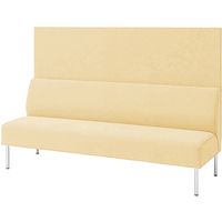 オカムラ 3人用ベンチ（背板付） アイボリー 1740幅×615奥行×1300高さ×420座高（mm） LW12AC PB16（直送品）