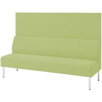 オカムラ 3人用ベンチ（背板付） ミントグリーン 1740幅×615奥行×1300高さ×420座高（mm） LW12AC PB22（直送品）