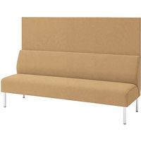 オカムラ 3人用ベンチ（背板付） ベージュ 1740幅×615奥行×1300高さ×420座高（mm） LW12AC PB74（直送品）