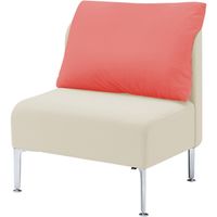 オカムラ マッフル ソファ 1人用 バニラ*ピーチ MS65ZA F05B（直送品）