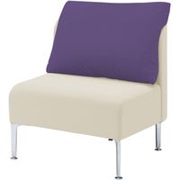 オカムラ マッフル ソファ 1人用 バニラ*ハックルベリー MS65ZA F07B（直送品）