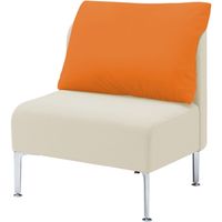 オカムラ マッフル ソファ 1人用 バニラ*パンプキン MS65ZA F10B（直送品）