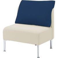 オカムラ マッフル ソファ 1人用 バニラ*インディゴ MS65ZA F29B（直送品）