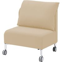オカムラ マッフル キャスター付ソファ 1人用 ベージュ MS65ZG FXW2（直送品）