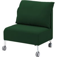 オカムラ マッフル キャスター付ソファ 1人用 ダークグリーン 700幅（mm） MS65ZG FXW5（直送品）