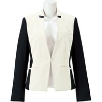 ボンマックス BONCIERGE ジャケット ホワイト×ブラック 5号 BCJ0103-15-5 1枚（直送品）