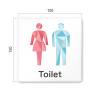 フジタ 会社向けクリスタル A-IN1-0102トイレ 平付型アクリル（直送品）