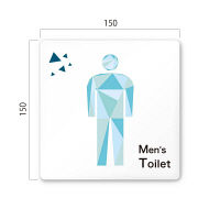 フジタ 会社向けクリスタル A-IN1-0103男子トイレ 平付型アクリル（直送品）