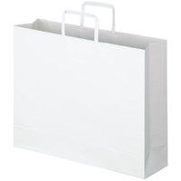 アスクル　平紐 クラフト紙手提袋ベーシック　400×320×115ｍｍ　 白無地　 1袋（50枚入）  オリジナル