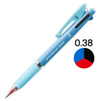 ジェットストリーム　インサイド　3色ボールペン　0.38mm　ブルー軸　青　アスクル限定　H.SXE34053833　三菱鉛筆uni オリジナル