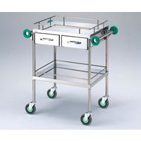 アズワン とっても静かな回診車(引出付・抗菌ハンドル) 750(940)×450×850mm TSB-750K 1台 8-5877-02（直送品）