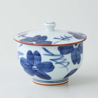 西海陶器 染花紋 蓋付汲出 25610 1箱(5個)