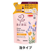 arau.（アラウ） 泡ボディソープ 詰め替え用 430ml 1個 サラヤ【泡タイプ】