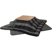 イケヒコ 綿100％ 無地調 国産 こたつ布団 掛敷セット 『いろり』 墨（ブラック） 約2150×2150mm 1セット（直送品）