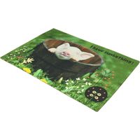 イケヒコ デジタルプリント マイクロ短毛 ウォッシャブル 『ぶた』 ラグ 約900×1300mm 1枚（直送品）