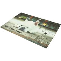 イケヒコ デジタルプリント マイクロ短毛 ウォッシャブル 『いぬ』 ラグ 約900×1300mm 1枚（直送品）