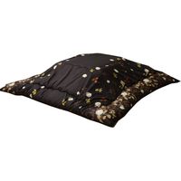 イケヒコ リーフ柄 こたつ布団 長方形 掛け単品 『ロード』 ブラック 約1900×2400mm 1枚（直送品）