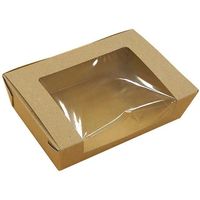 協和パック 窓付き紙製容器 サラダボックス M 00556099 1包：400枚（20×20）（直送品）