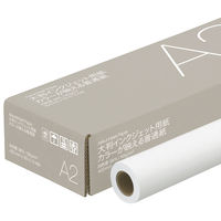 アスクル 大判インクジェット用紙 カラーが映える普通紙A2 50m巻 1箱（2本入）  オリジナル