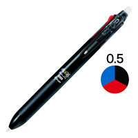 フリクションボール3スリム　0.5mm　ブラック軸　黒　消せる3色ボールペン　5本　LKFBS-60EF-B　パイロット