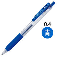 ボールペン青 ゲルインクボールペン サラサクリップ 0.4mm 青 10本 JJS15-BL