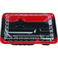 エフピコチューパ CK-2-2 フチ赤黒セット CP520385 1ケース（400枚入）（取寄品）