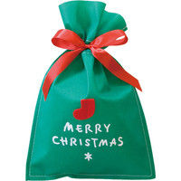 ヘッズ シンプルクリスマスグリーン不織布バッグ-S XG-S 1セット（50枚：10枚×5パック）（直送品）