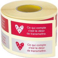 ヘッズ リトルハートロールシール LH-1RS 1セット(2000枚:500枚×4パック)