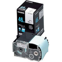 カシオ ネームランドテープ スタンダードテープ 46mm 白テープ（黒文字）XR-46WE 1個（わけあり品）