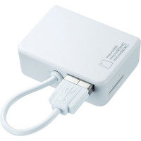 サンワサプライ カードリーダー付きUSB2.0ハブ（ホワイト） USB-2HC319W 1個（直送品）