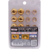 ダンドリビス C-TCMMXX-10 太鼓鋲風ネジキャップ 真鍮メッキ 丸 4920125814039 1パック（10個入）（直送品）