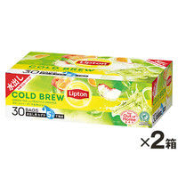【アウトレット】リプトン コールドブリューティーバッグ グリーンティーピーチ＆オレンジ ピローバッグ 1セット（60バッグ：30バッグ入×2箱）