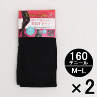 【アウトレット】中山繊維 婦人１６０Ｄ裏起毛タイツ２枚 ＭＬサイズ 1セット（2枚入）
