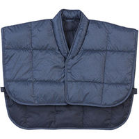 あったか羽毛肩当て紺 フリー 幅400mm 奥行520mm 高さ650mm（直送品）