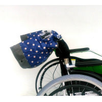サギサカ 車椅子用ハンドルカバー 夏冬兼用 ドットブルー柄 76593（直送品）