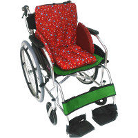 サギサカ　車椅子用ふかふかクッション レッド花柄 76002　kanri20181215-002　1個（直送品）