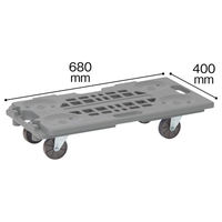 金沢車輌 連結樹脂台車（平台車） ナイロンキャスター JC-200  1台（わけあり品）