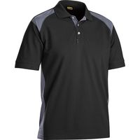 BLAKLADER 3324-1050 半袖ポロシャツ ブラック×グレー XS（取寄品）